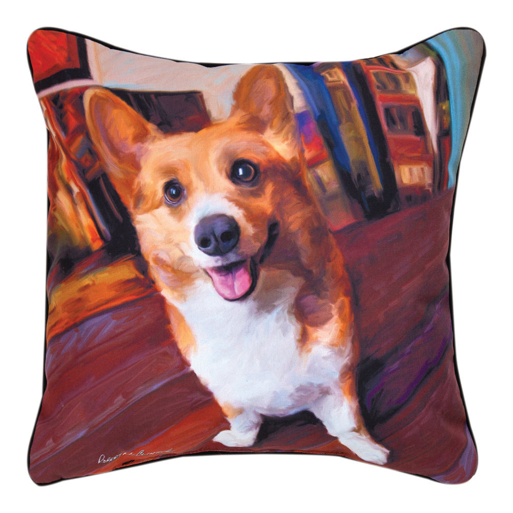 Corgi Get Low -Rmc-18 Inch Pillow