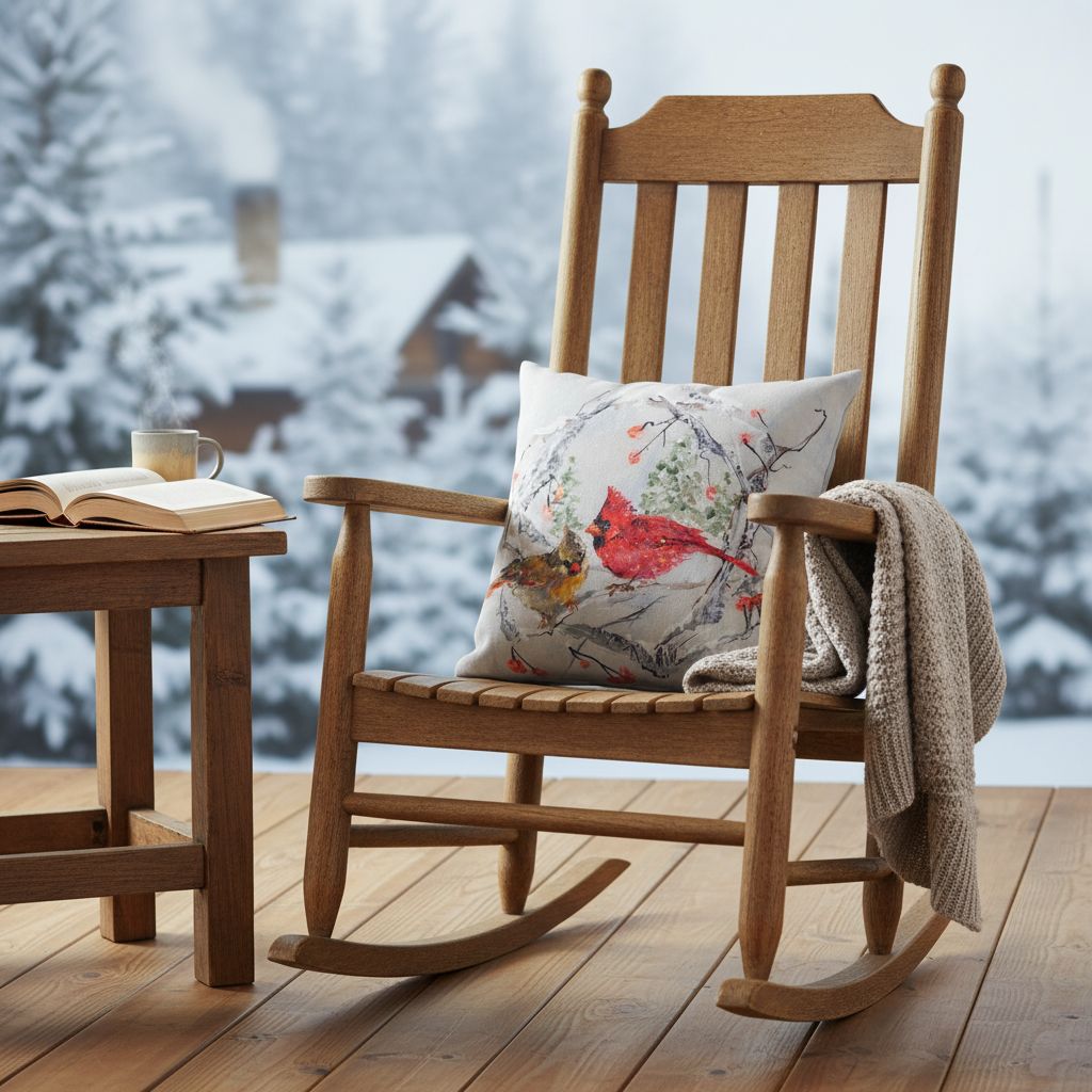 Cardinal Pair Climaweave Pillow 18x18