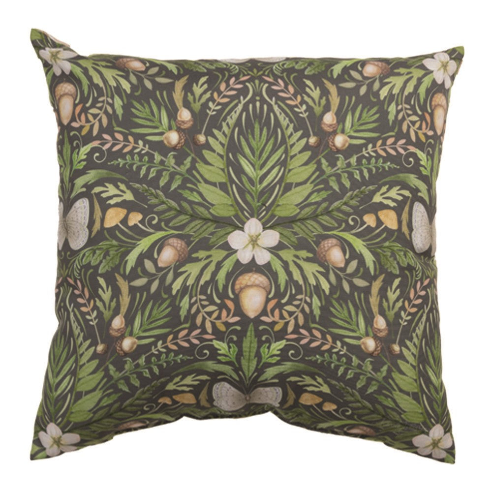 Cottage Ferns Climaweave 18 inch Throw Pillow-Indoor/Outdoor