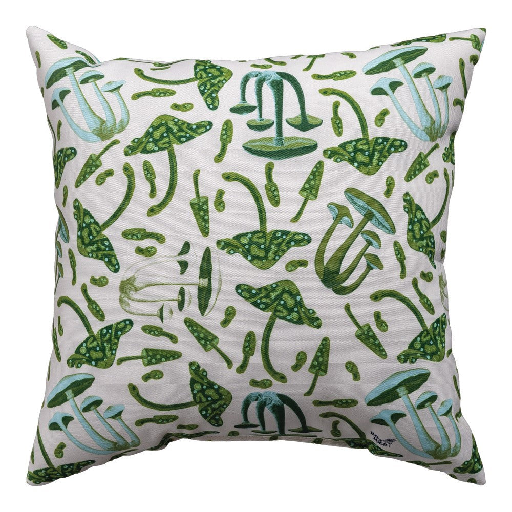 Ferns And Mushrooms Climaweave Pillow 18" x 18"