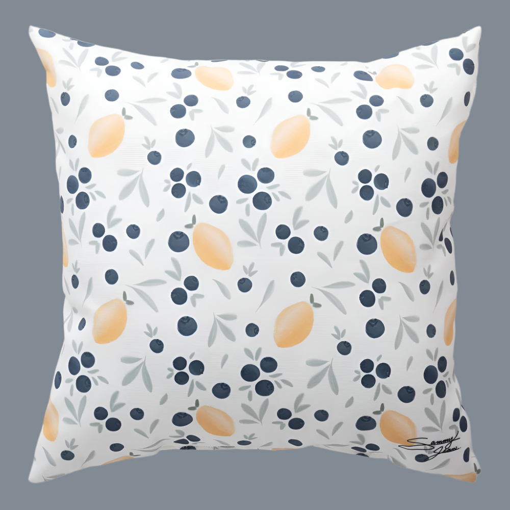 Lemon Berry Cimaweave Pillow 18x18