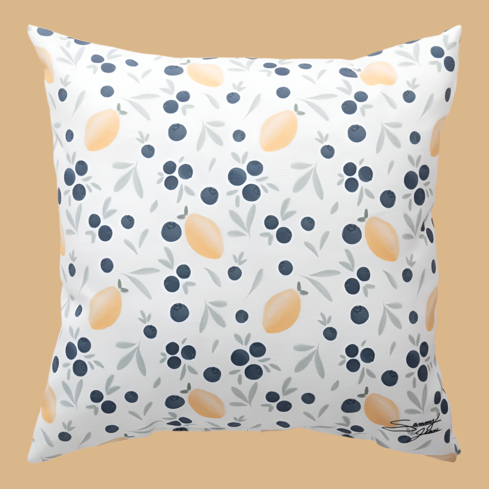 Lemon Berry Cimaweave Pillow 18x18