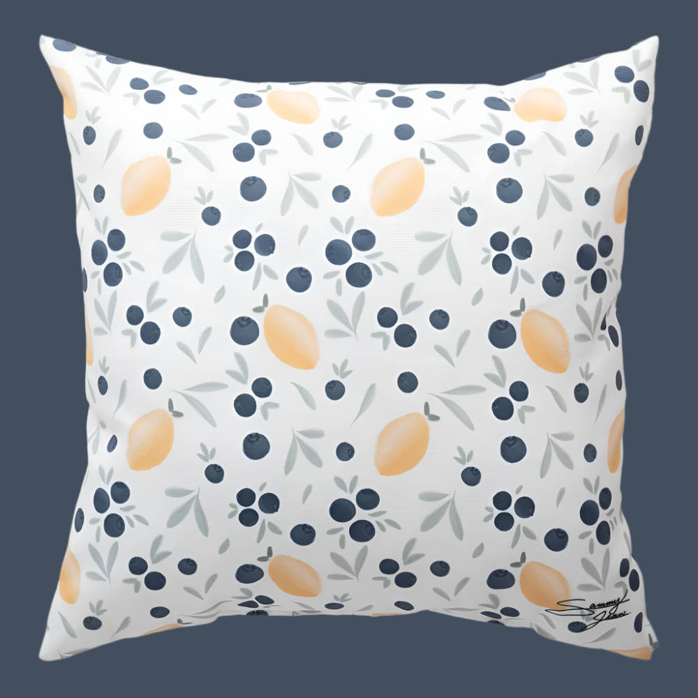 Lemon Berry Cimaweave Pillow 18x18