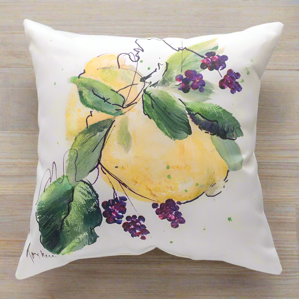 Lemons and Berries Climaweave Pillow 18x18
