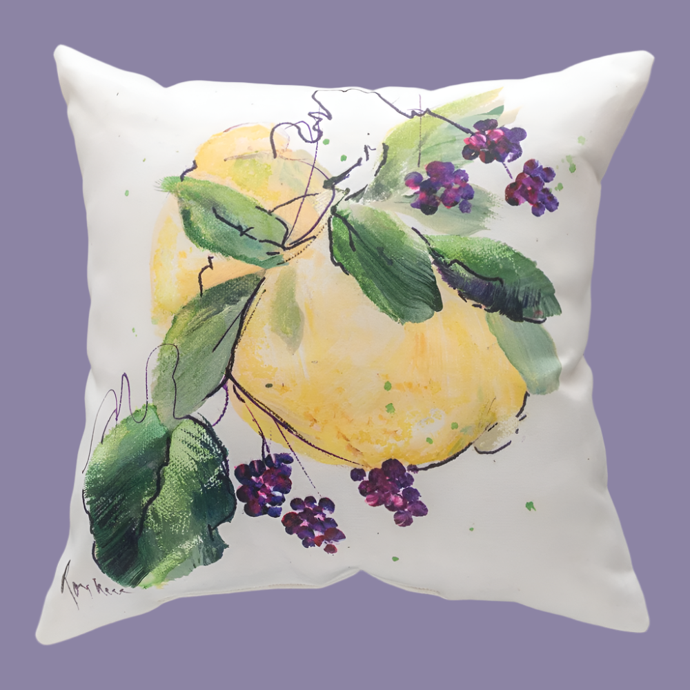 Lemons and Berries Climaweave Pillow 18x18
