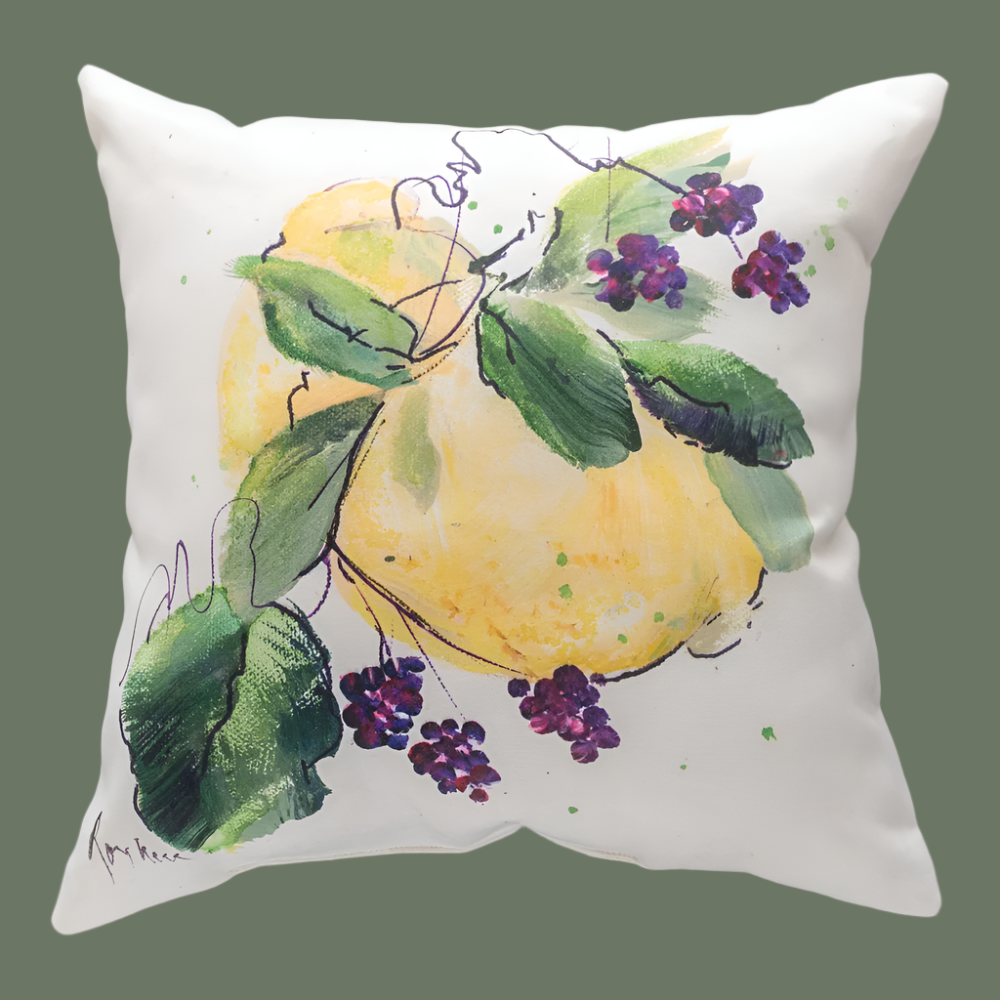 Lemons and Berries Climaweave Pillow 18x18