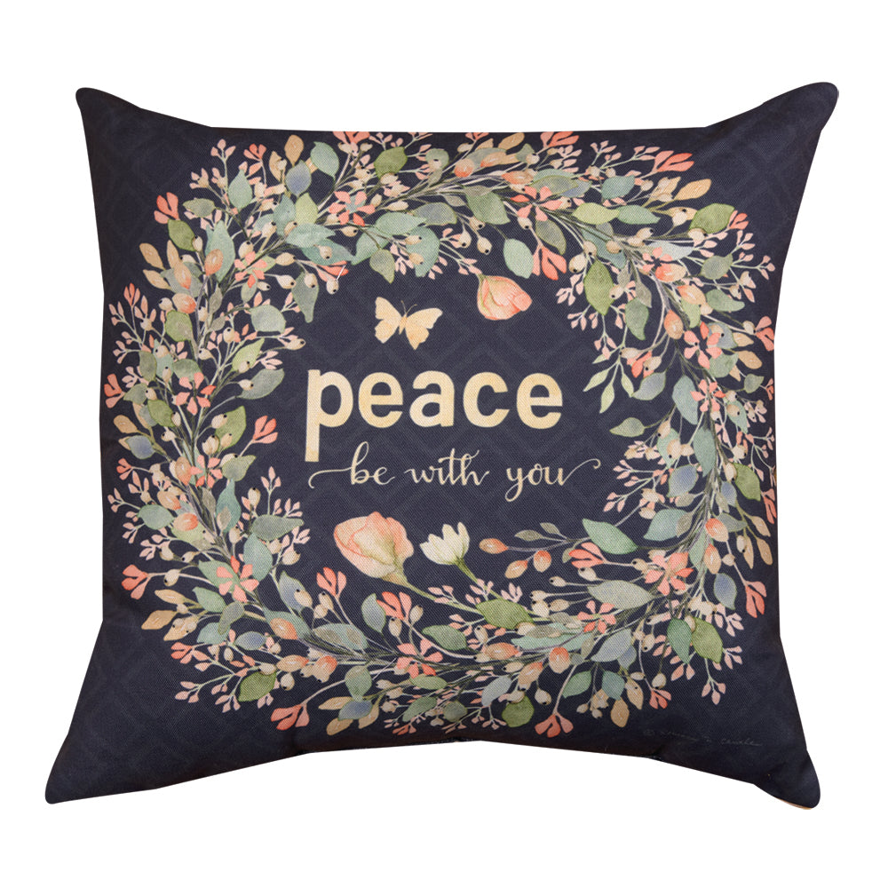 Peace Be With You Climaweave Pillow 18" Indoor/Outdoor