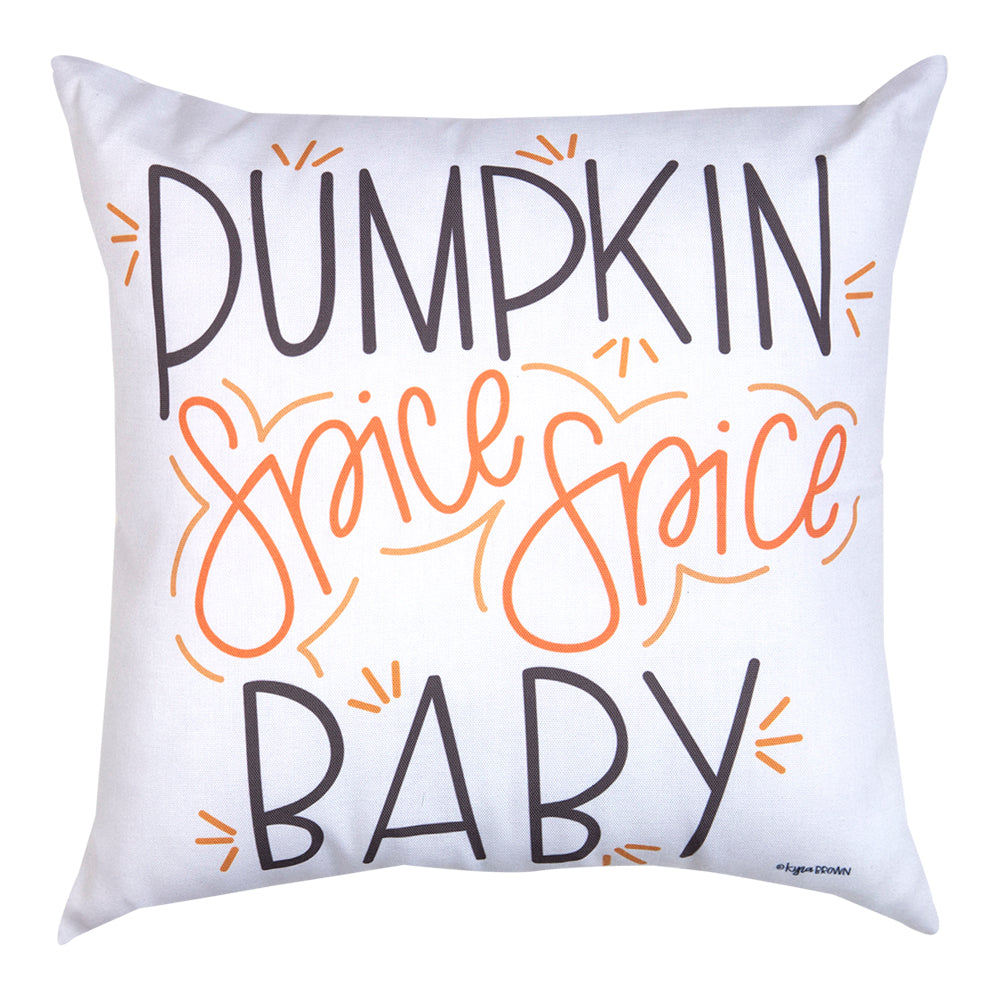 Pumpkin Spice Spice Baby Climaweave Pillow 18" Indoor/Outdoor