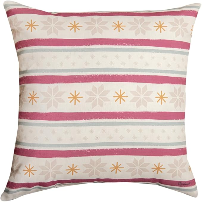 Winter Spirit Fairisle Climaweave Pillow 18" Indoor/Outdoor