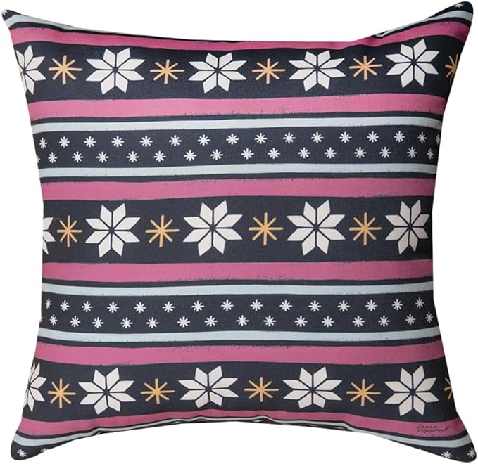 Winter Spirit Fairisle Climaweave Pillow 18" Indoor/Outdoor