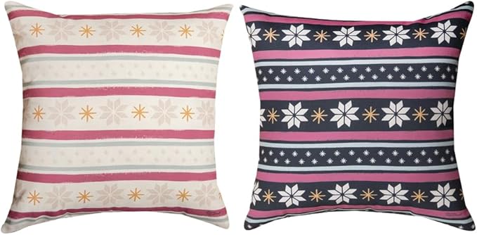 Winter Spirit Fairisle Climaweave Pillow 18" Indoor/Outdoor