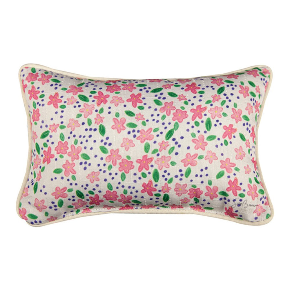 Bunny Ditsy Word Pillow 12.5x8 Throw Pillow