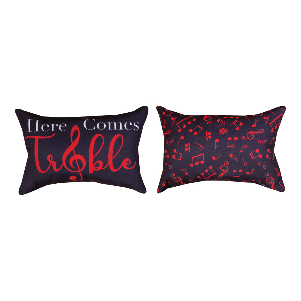 Here Comes Treble Word Pillow 12.5"x8.5" Throw Pillow