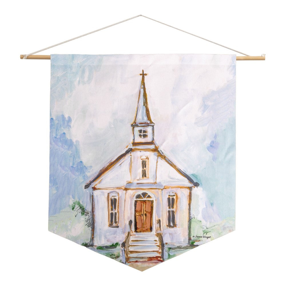 Holiday Tidings - Church Pennant 18" x 21"