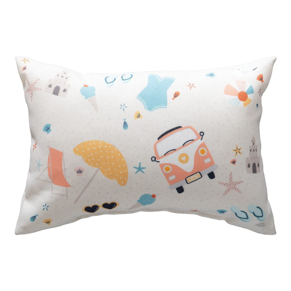 Beach Vibes Living On Beach Time Climaweave Word Pillow 12.5x8