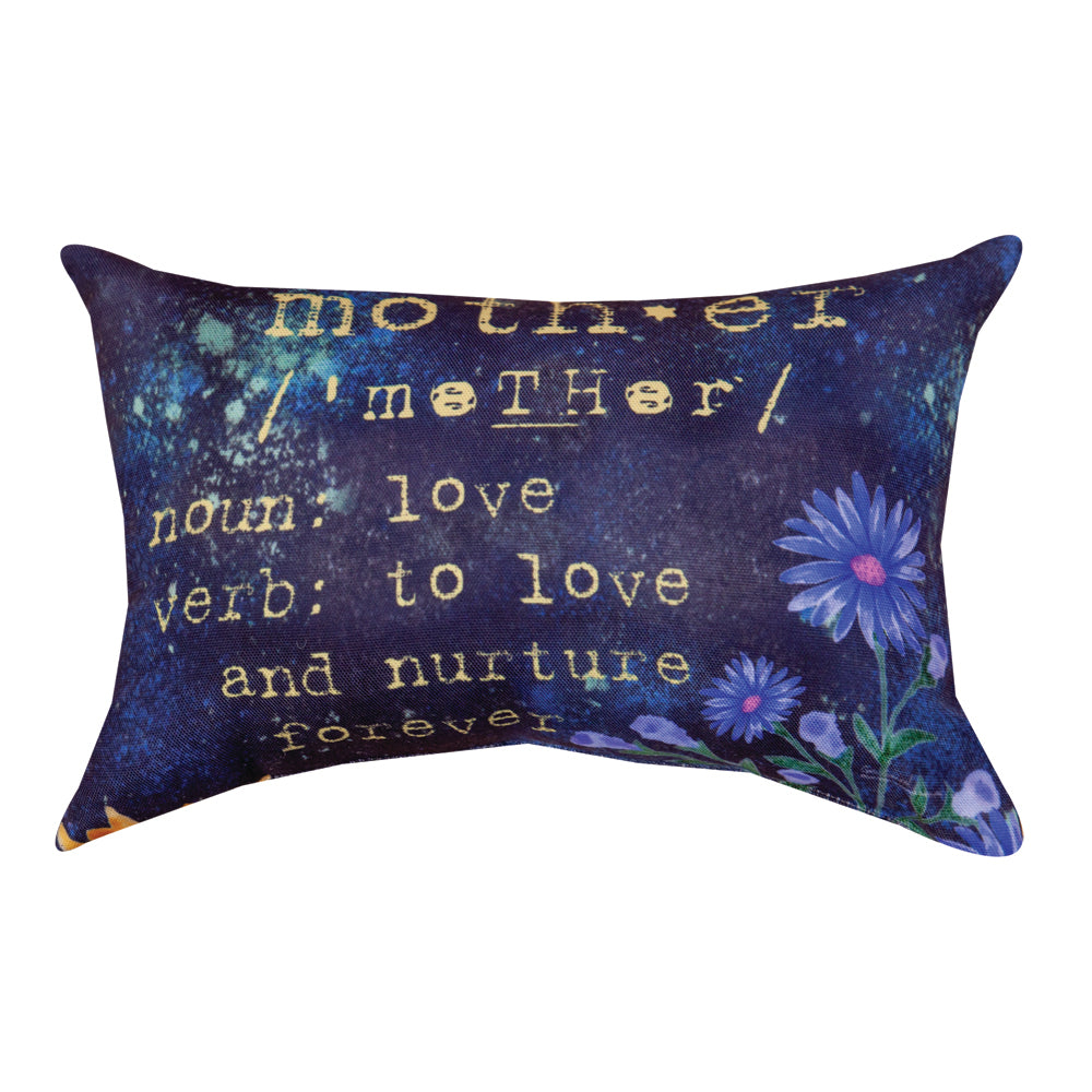 Mother Definition Word Pillow 12.5"x8.5" Throw Pillow