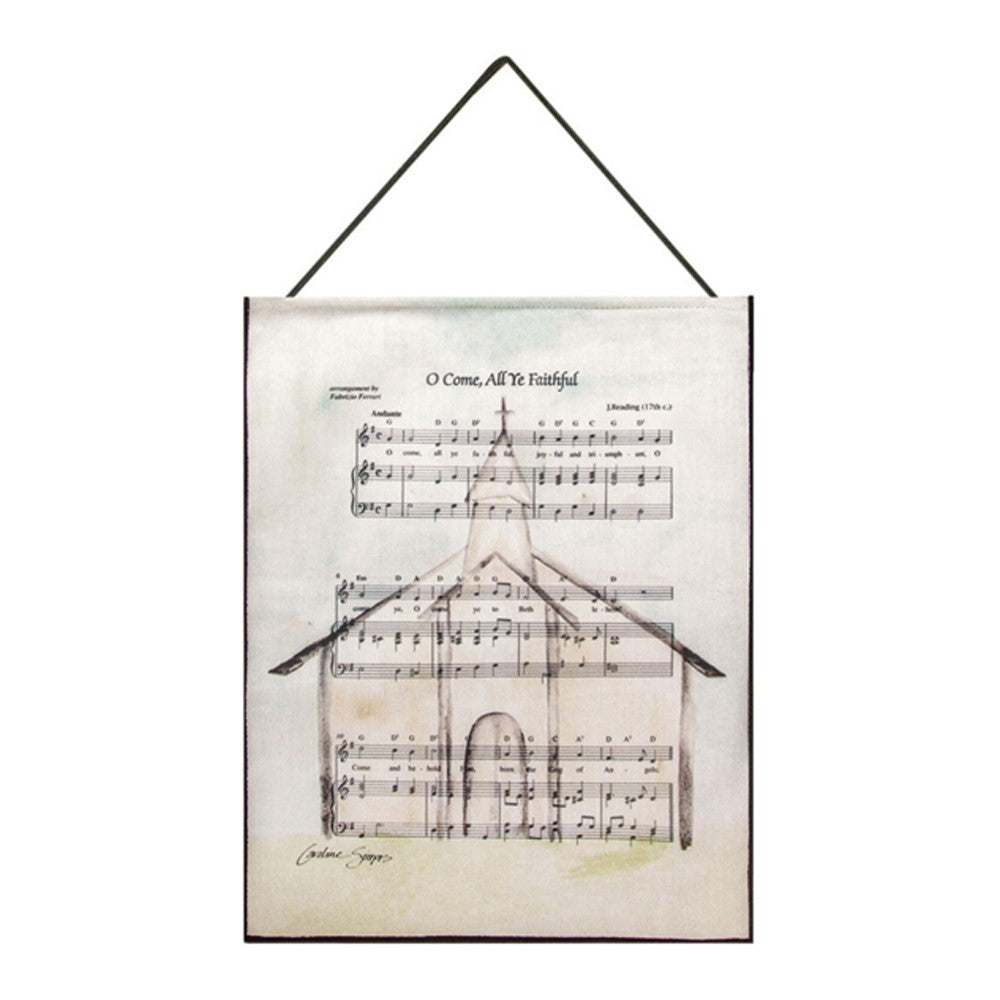 O Come All Ye Faithful Bannerette 13x18 Inch Tapestry with Hanger