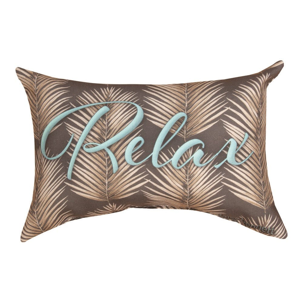 Palmera Neutral Word Pillow 12.5"x8.5" Throw Pillow