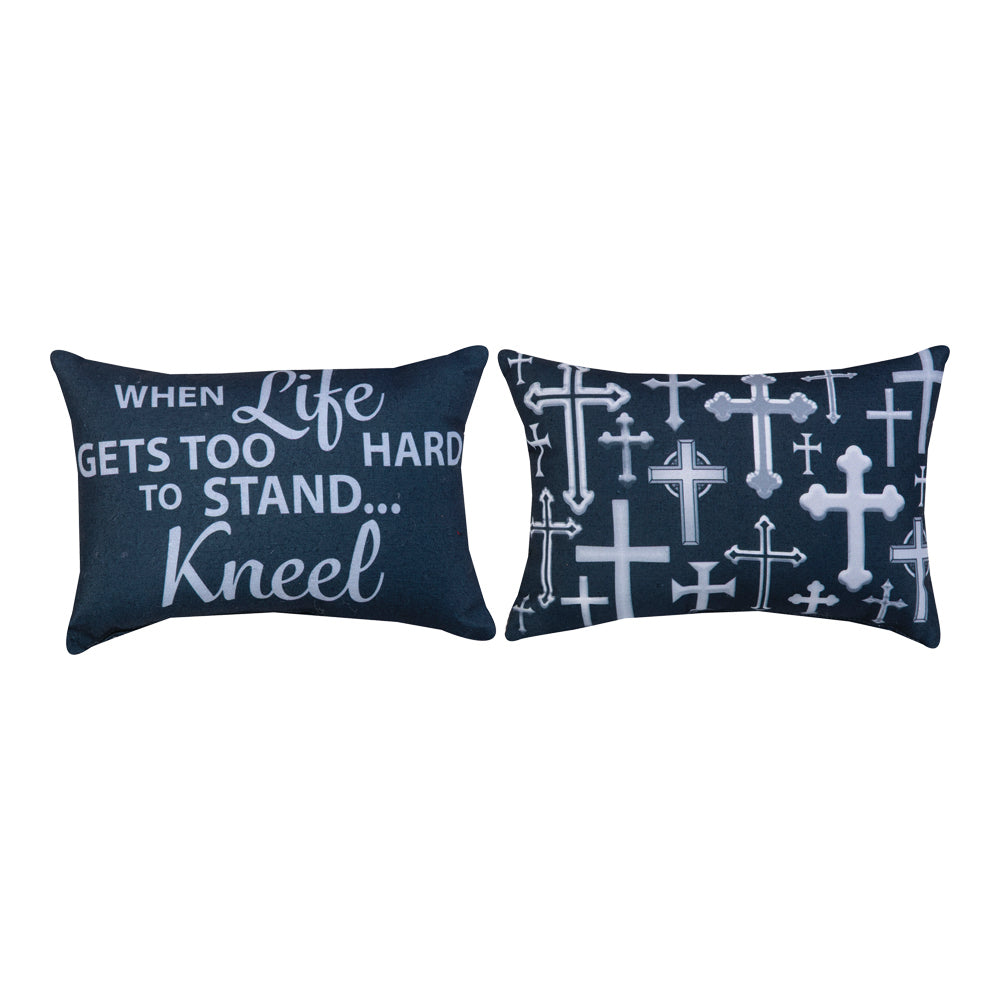 When Life Gets Hard Word Pillow 12.5"x8" Throw Pillow
