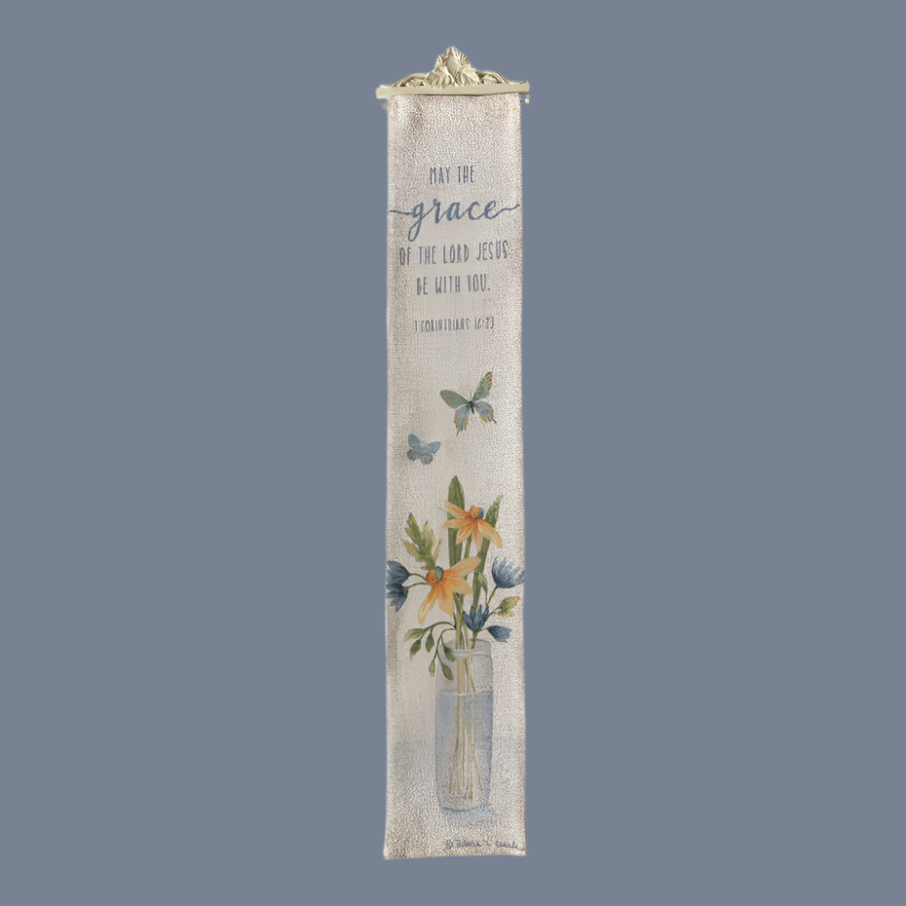 May The Grace Of The Lord Woven Bell Pull 9x41 Tapestry