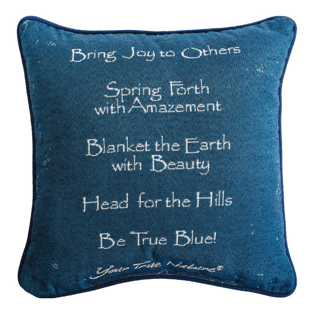 Advice From A Bluebonnet Pillow 17" Tapestry Pillow