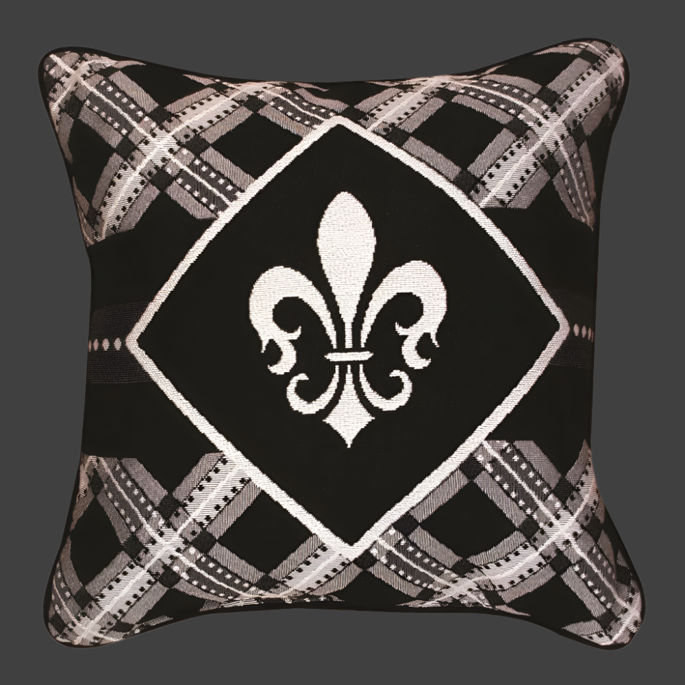 Polished Plaid Pillow 17"x17" Throw Pillow