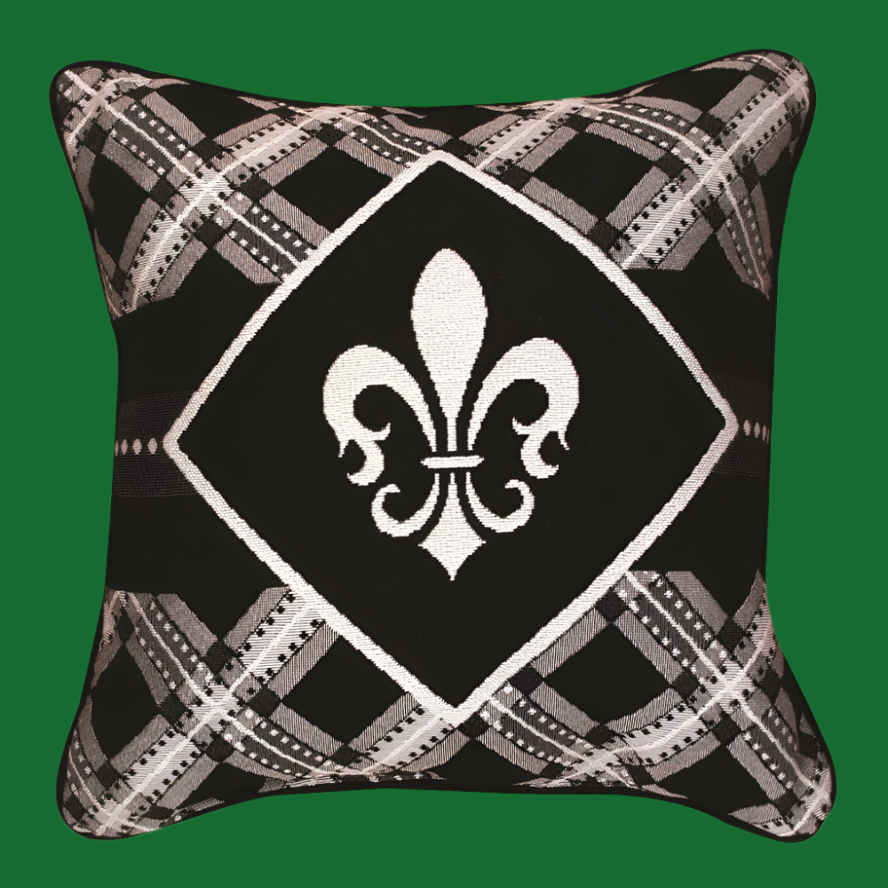 Polished Plaid Pillow 17"x17" Throw Pillow