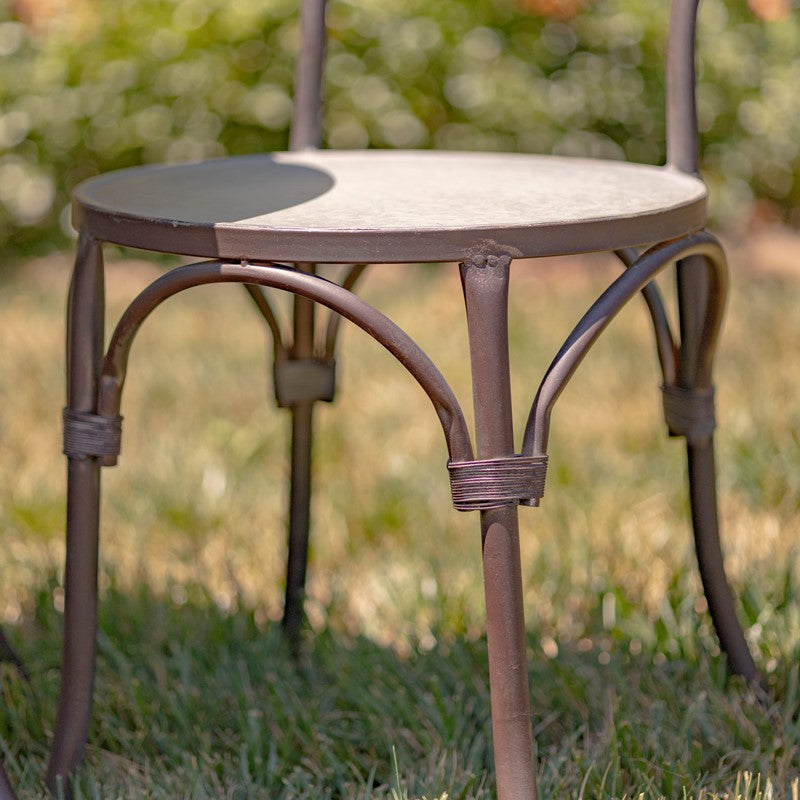 Three Piece Round Top Galvanized Bistro Set "Tbilisi 1918"