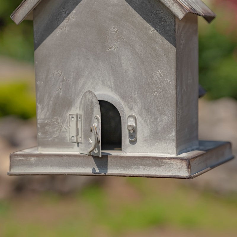 Set of 6 Assorted Style Hanging Galvanized Birdhouses