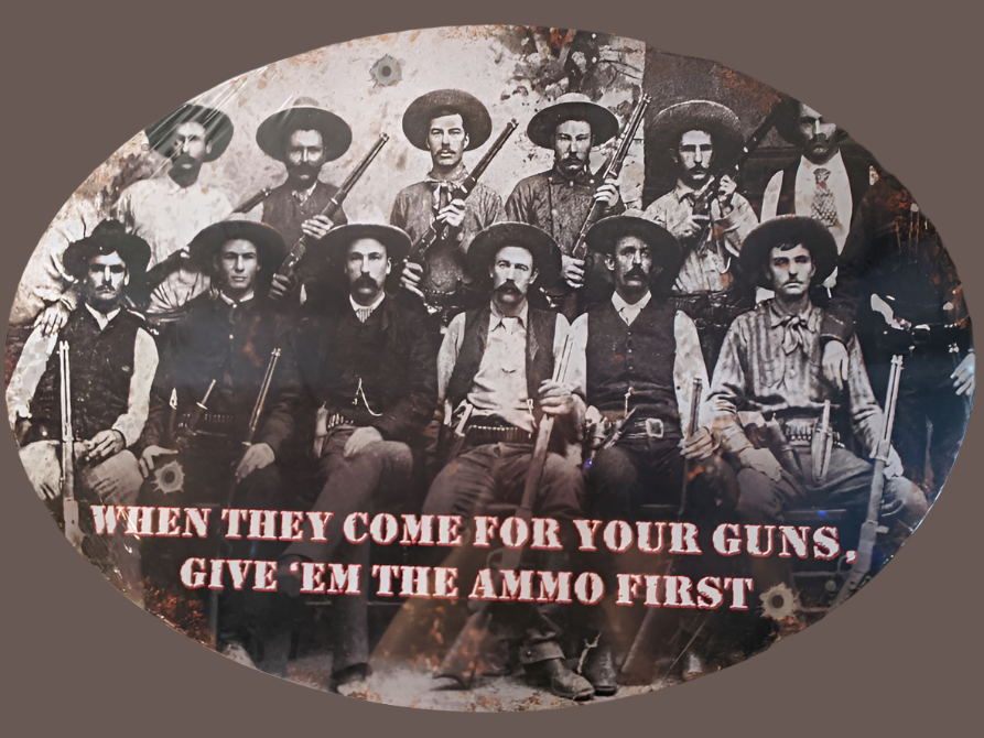 When they come for your Guns 12"x17" Oval Tin Sign