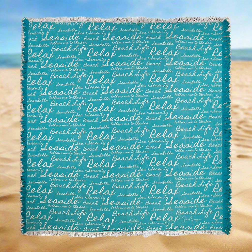 Beach Life Damask Throw 50X60 Damask Throw