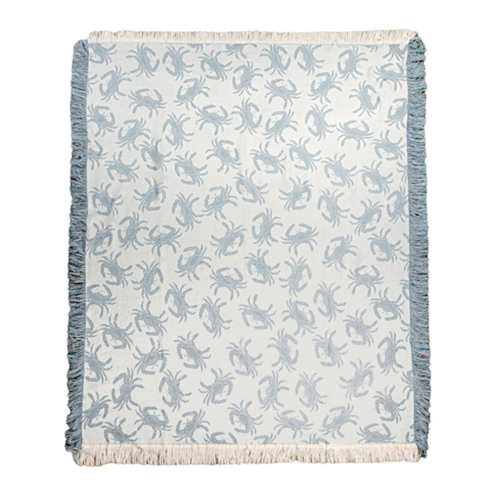 Blue Crab Rayon Throw 48X60