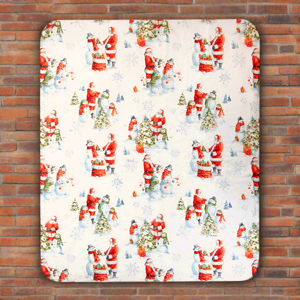 Welcoming Santa Sherpa Fleece Throw 50x60 inch Fleece Blanket