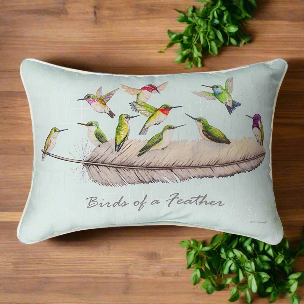 Birds of A Feather Pillow 18x13"