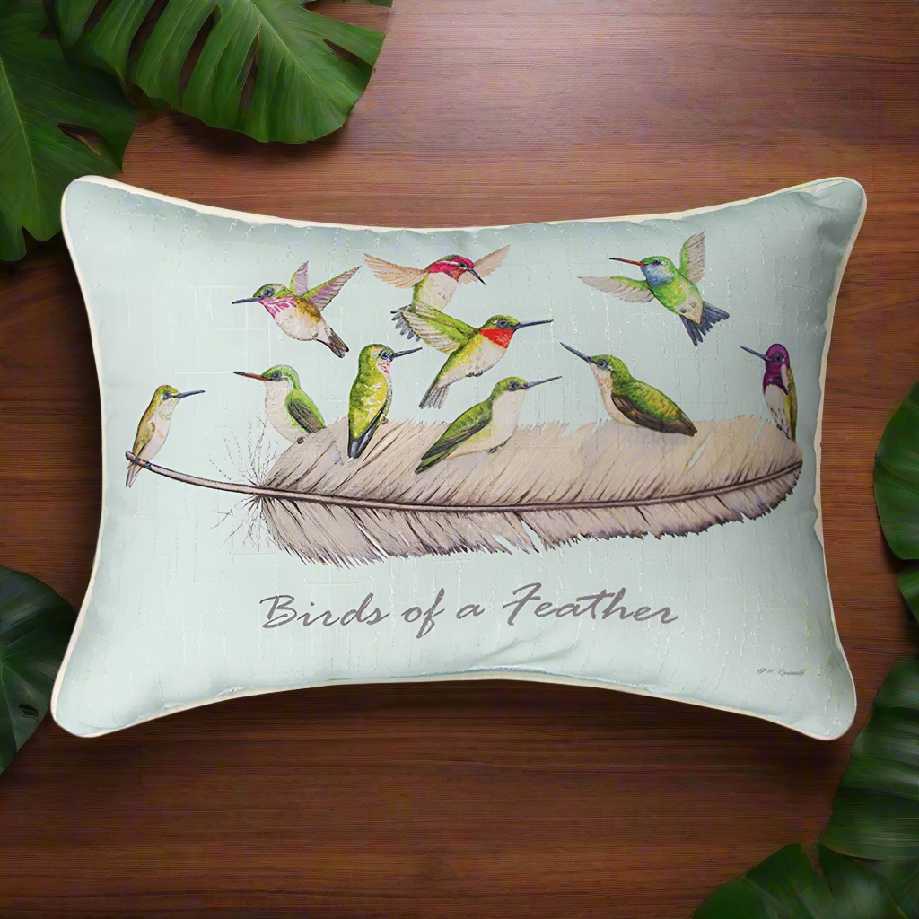 Birds of A Feather Pillow 18x13"
