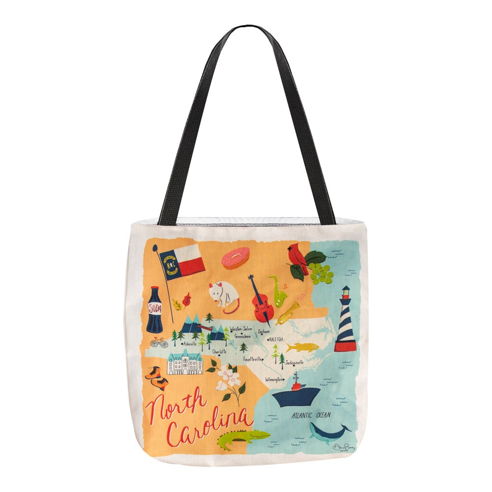 North Carolina Map 18" Tote Bag