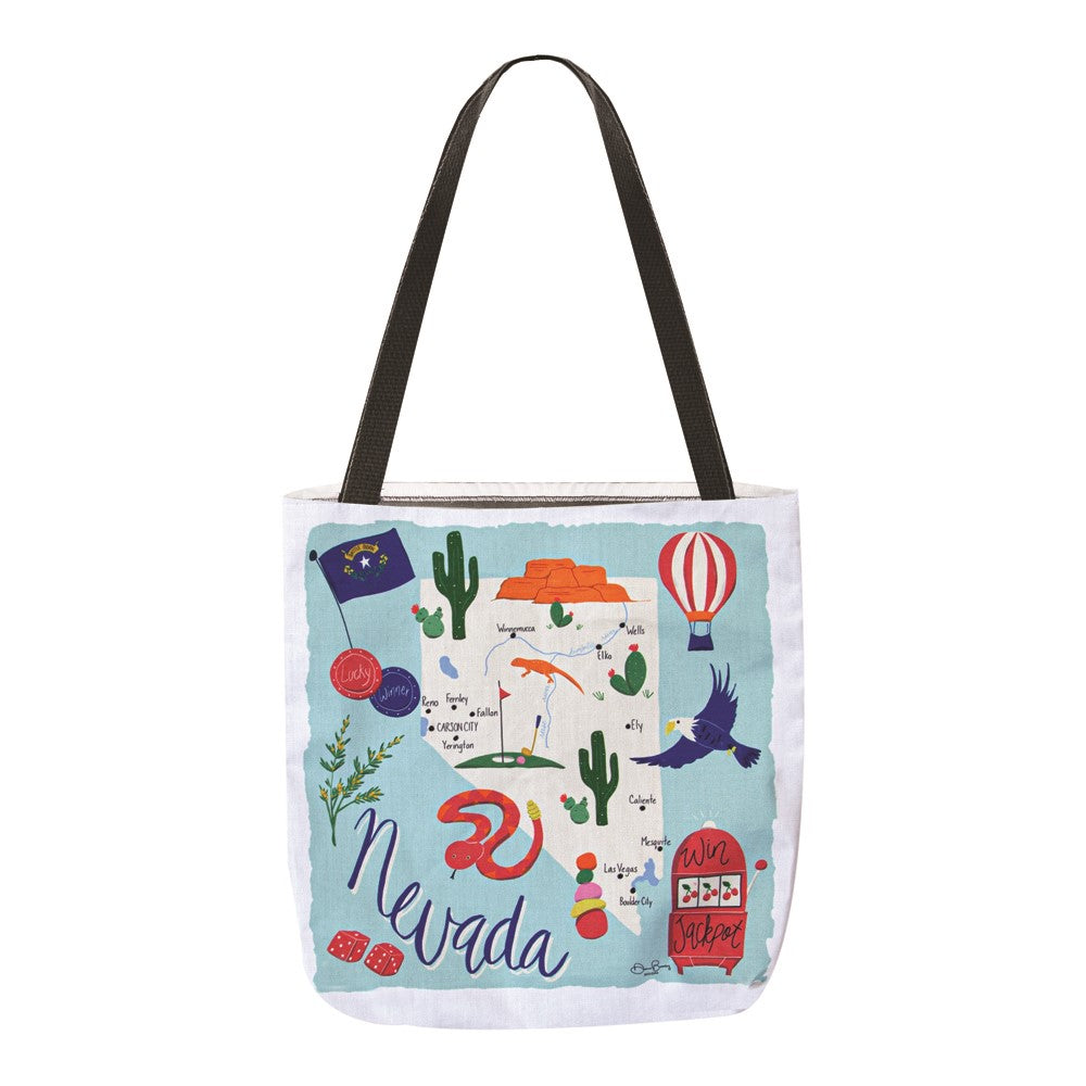 Nevada Map 18" Tote Bag