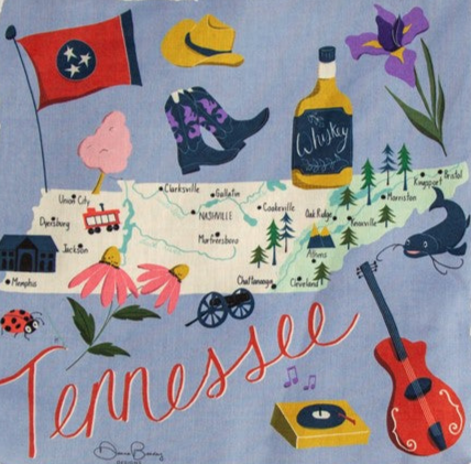 Tennessee Map 18" Tote Bag