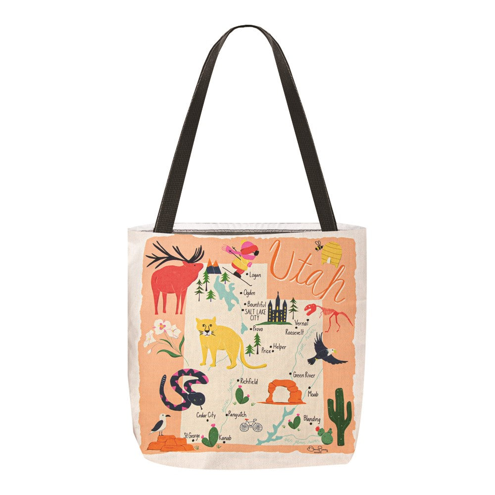 Utah Map 18" Tote Bag