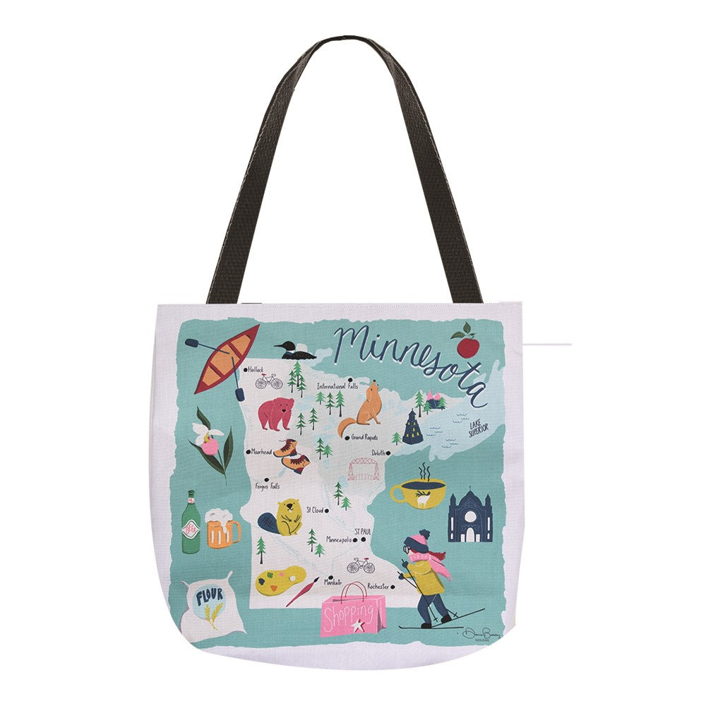 Minnesota Map 18" Tote Bag