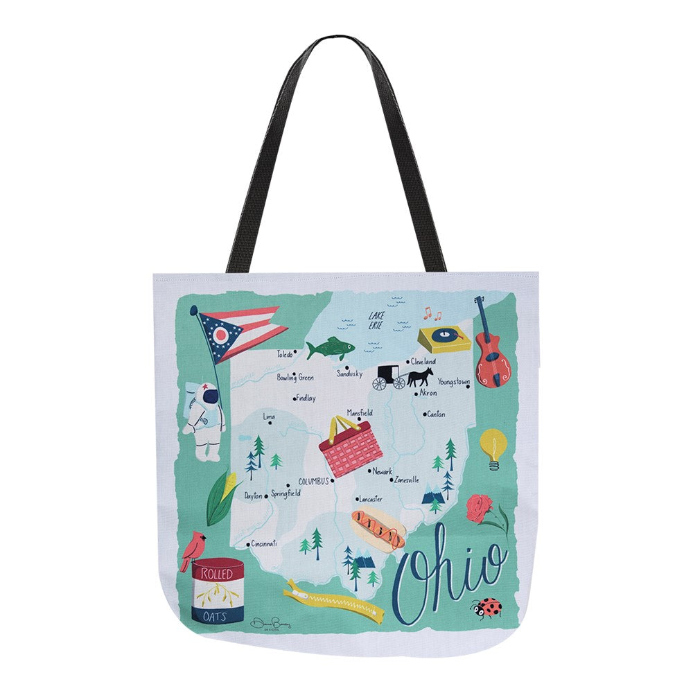 Ohio Map 18" Tote Bag