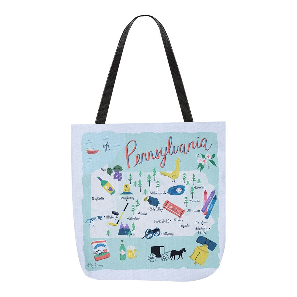Pennsylvania Map 18" Tote Bag