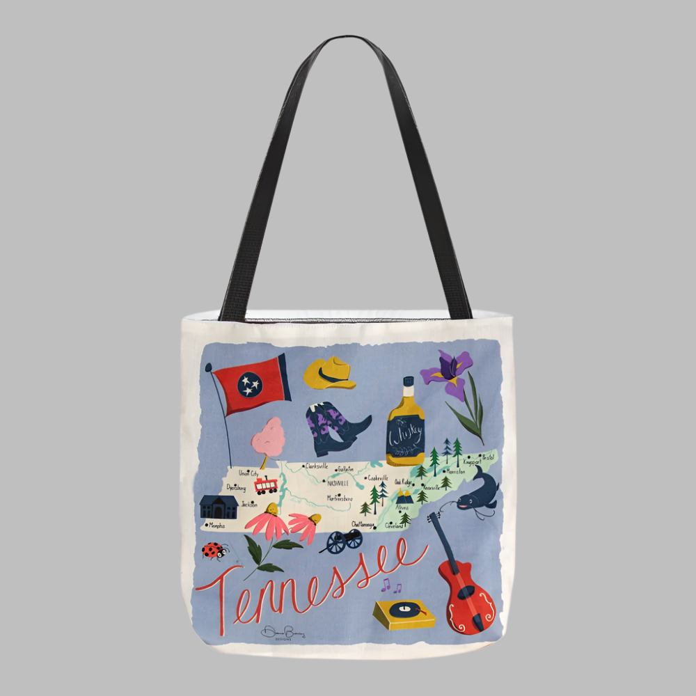 Virginia Map 18" Tote Bag