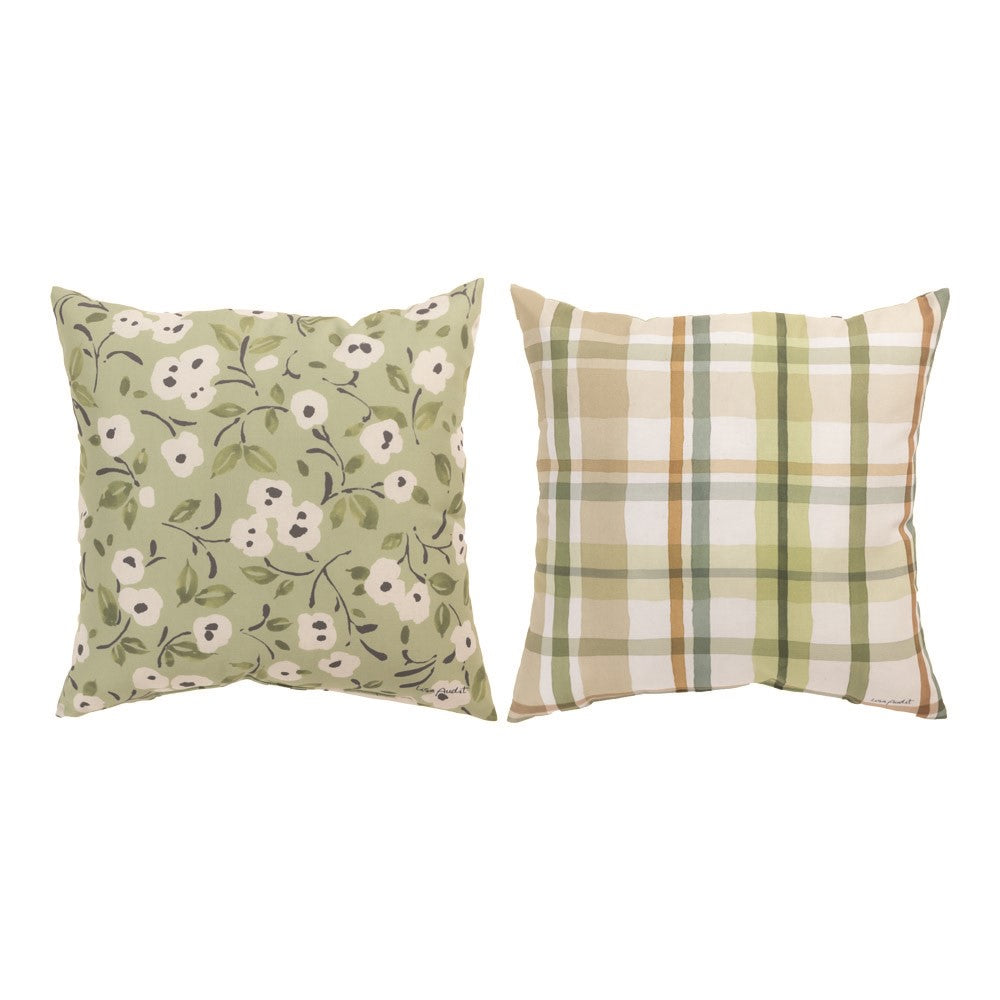 Throw Pillow Green Fields Green Climaweave Pillow 18" Indoor/Outdoor