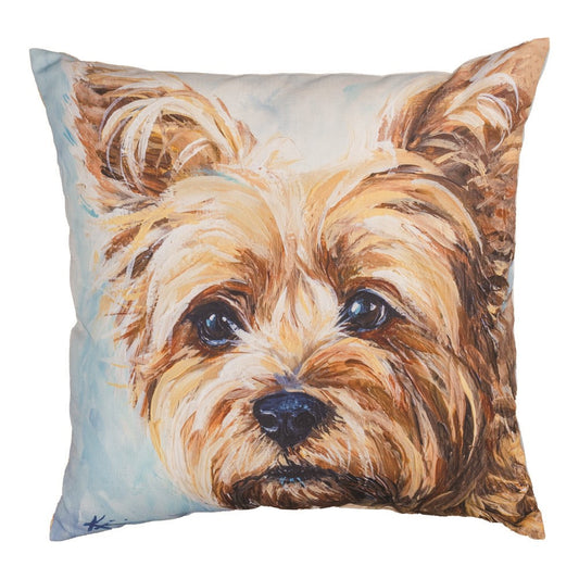Silky Yorkie Climaweave Pillow 18" Indoor/Outdoor