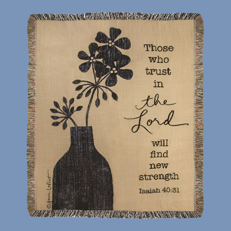 Those Who Trust Tapestry Throw 50X60 Woven Throw