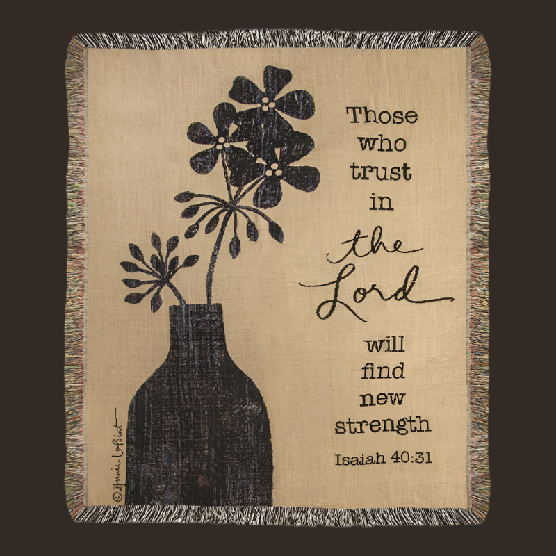 Those Who Trust Tapestry Throw 50X60 Woven Throw