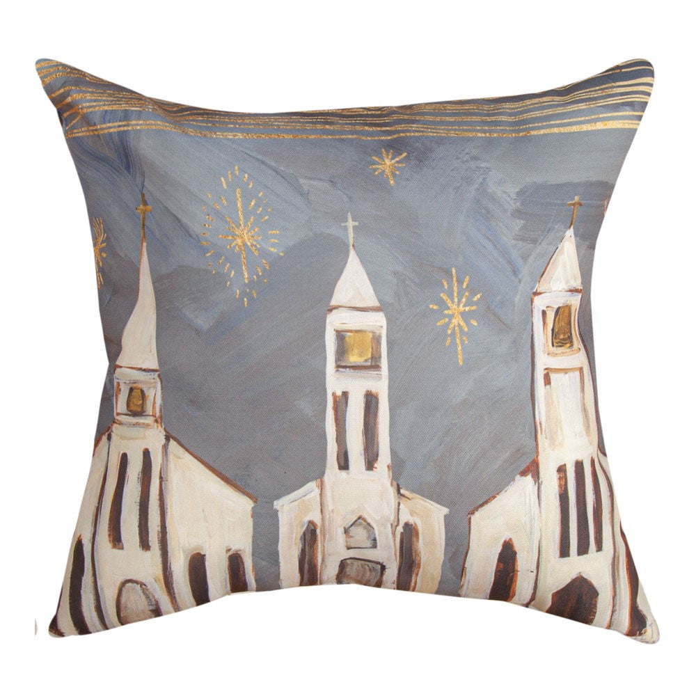 Nativity and Churches Climaweave Pillow 18 inch Indoor/Outdoor