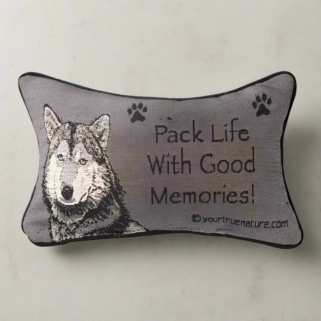 Advice From A Wolf Word Pillow 12.5x8"