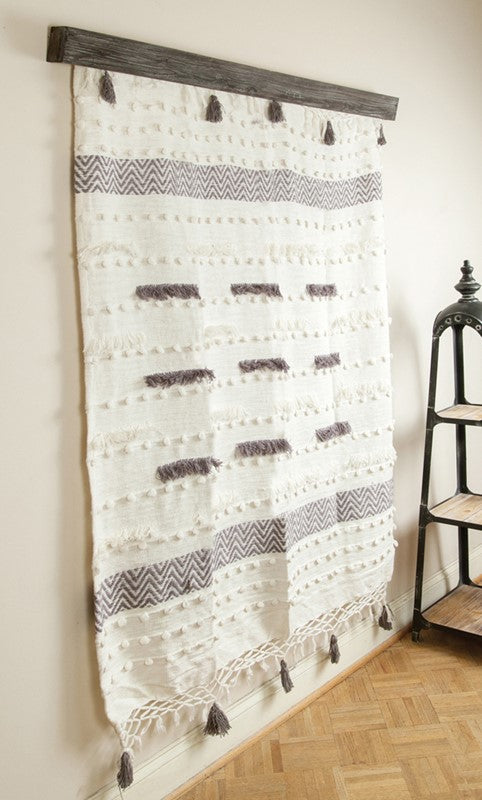 Throw Hanger - Wooden Gray